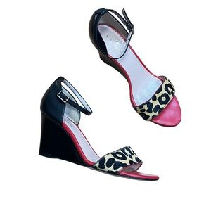 Kate Spade Calf Hair Wedge Sandals
